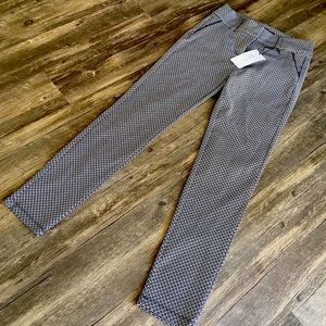 Shinestar Black & White Pattern Ankle Pants